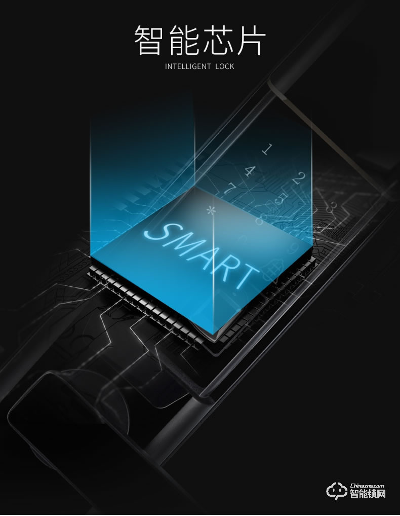 智聯美家智能鎖 M0508自動下滑蓋密碼鎖