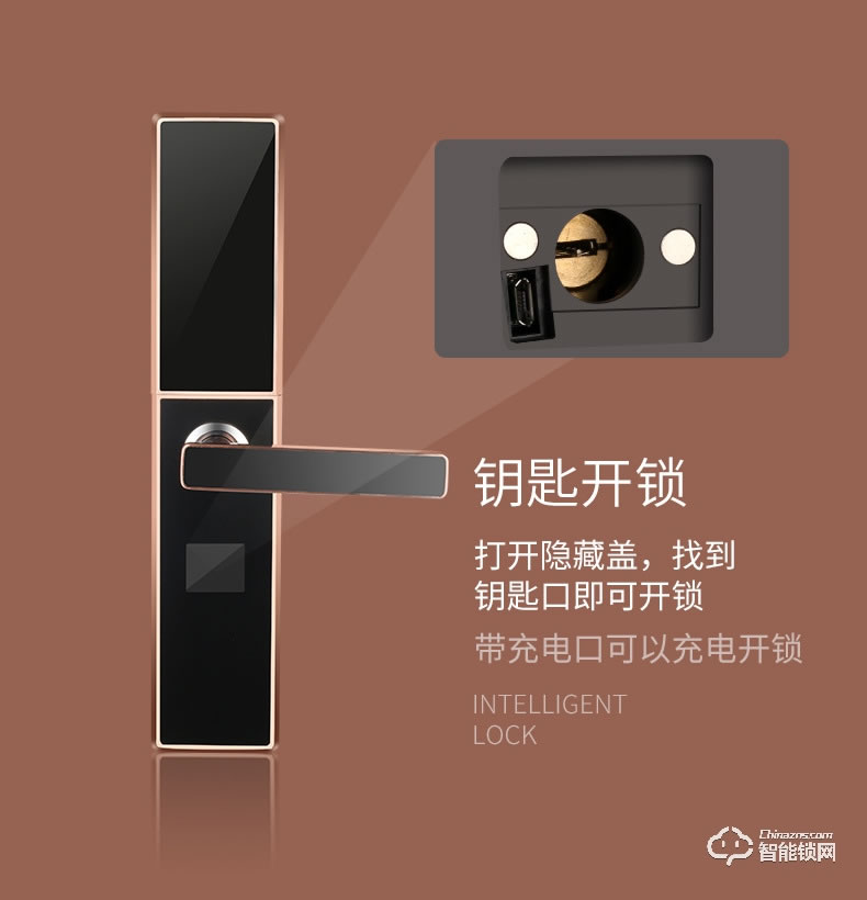 智聯(lián)美家智能鎖 M0507自動(dòng)下滑蓋指紋密碼鎖