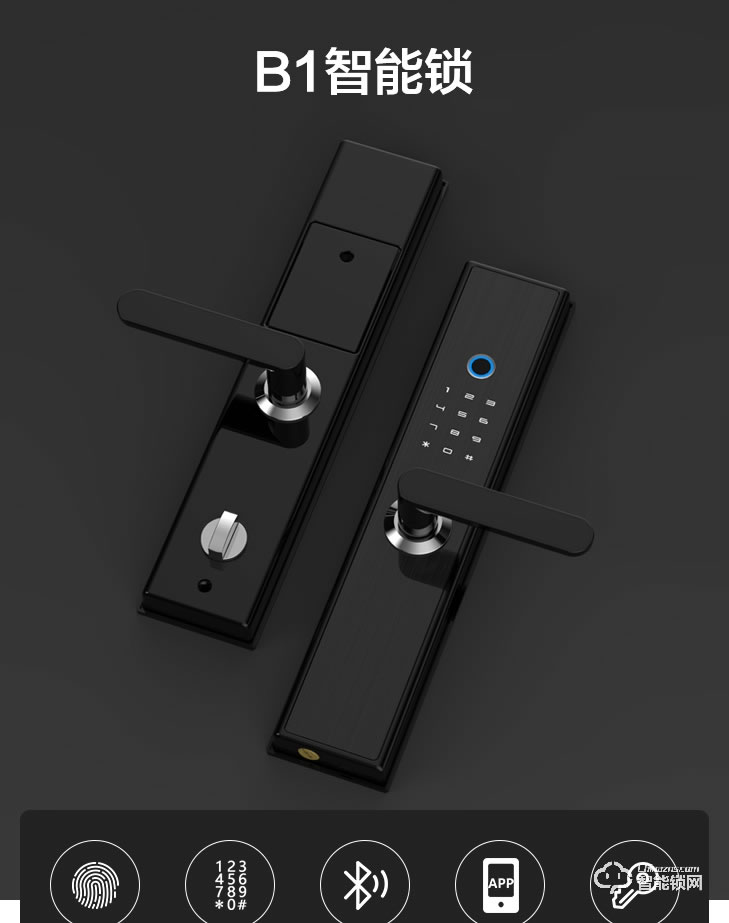 居聯智能鎖 B1防撬報警語音導航半自動智能鎖
