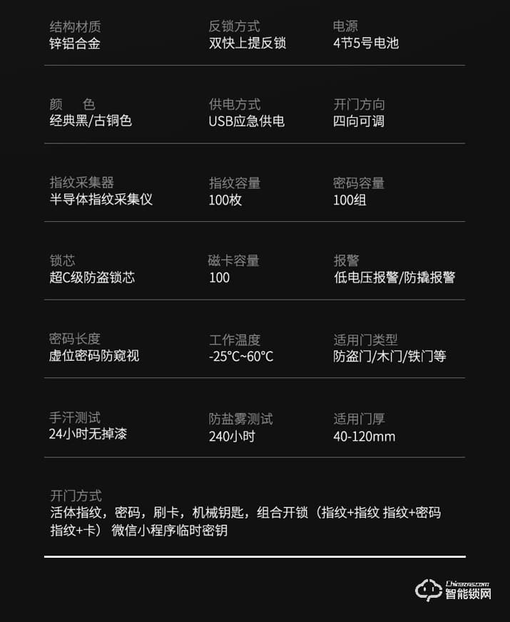 居聯智能鎖 M3-5-2自動阻尼滑蓋智能鎖