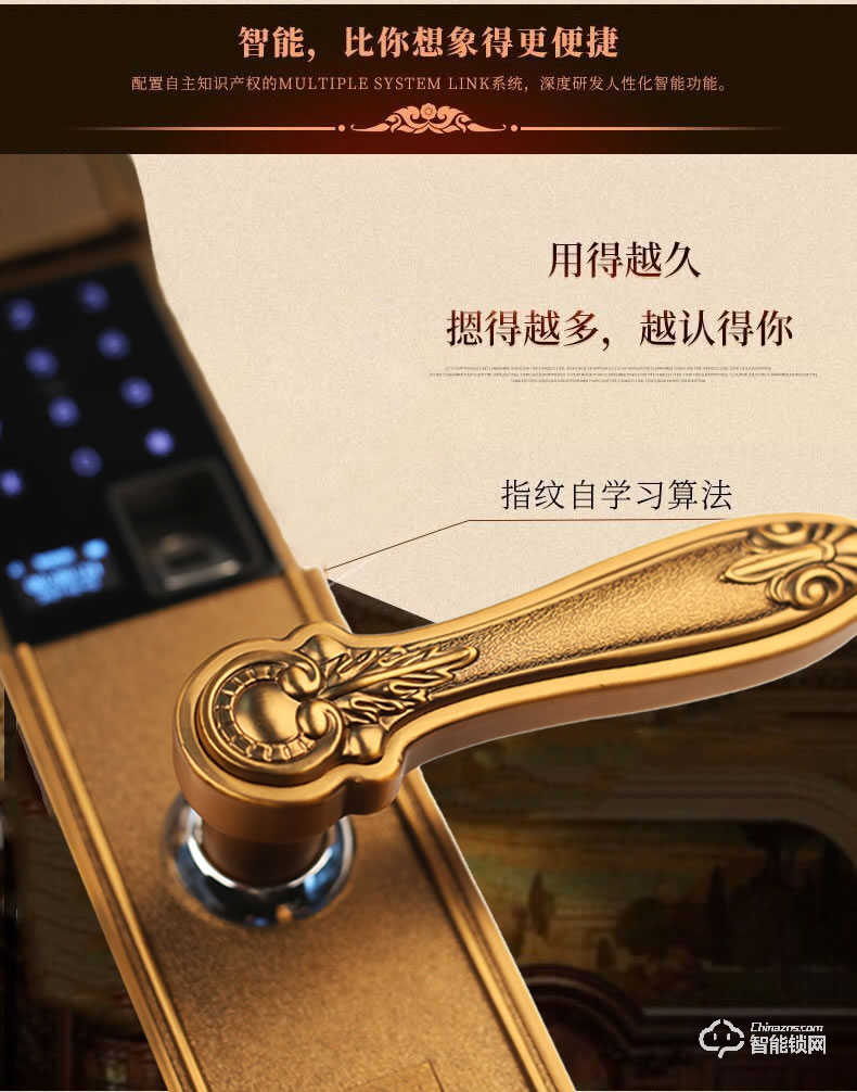 安盛諾智能鎖 N1豪華別墅智能門鎖