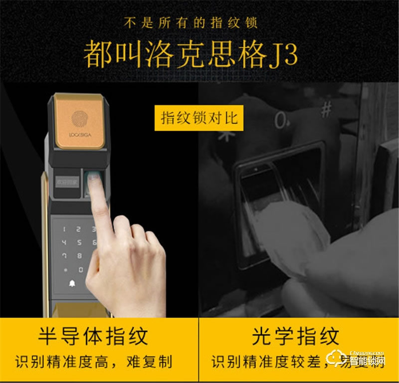 洛克思格智能鎖 J3指紋防盜鎖 大門指紋鎖