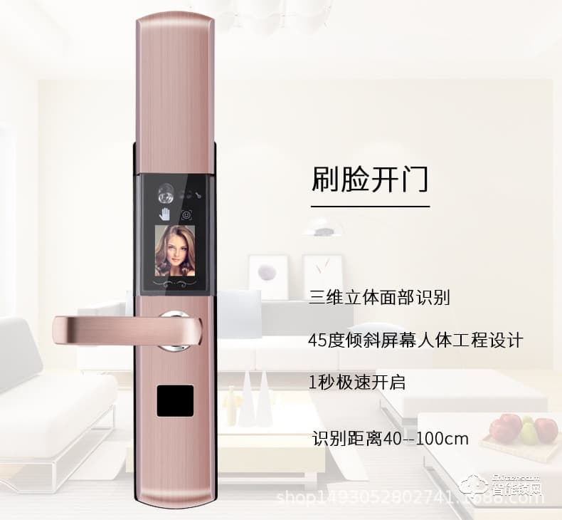 美鼎智智能鎖 F2101人臉識別掌紋識別智能鎖