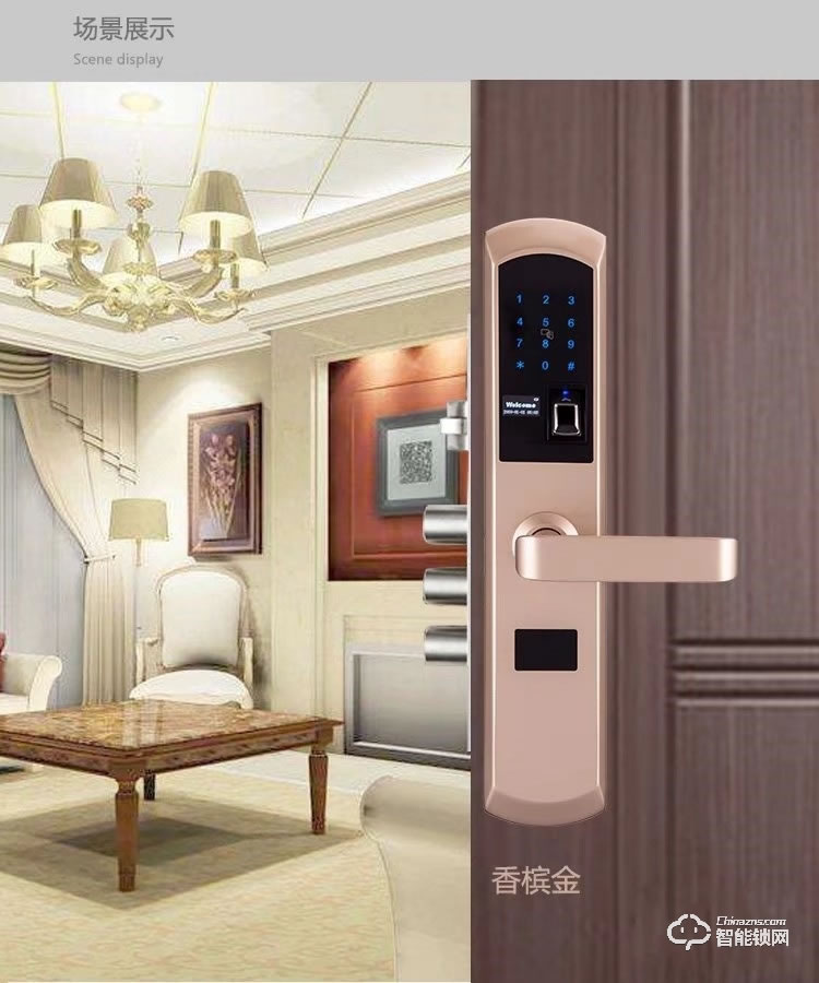 金帝冠智能鎖 指紋密碼智能鎖