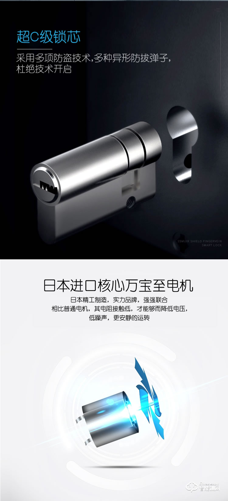 璽爾盾智能鎖 S7防盜門指靜脈密碼智能鎖