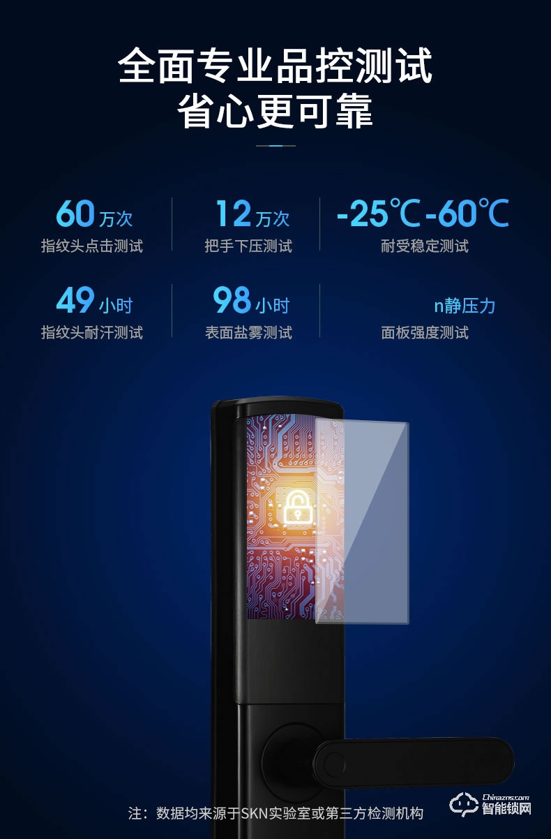 skn智能鎖 M6家用防盜門密碼鎖電子鎖