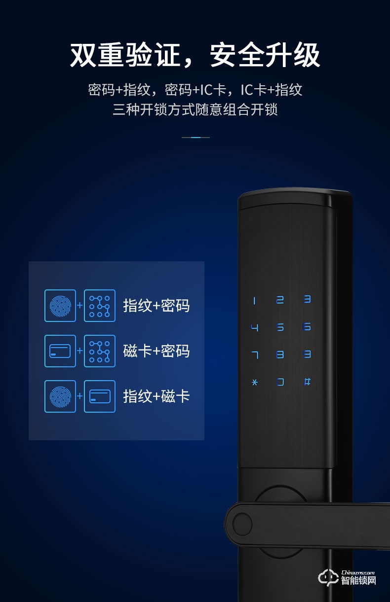 skn智能鎖 M6家用防盜門密碼鎖電子鎖