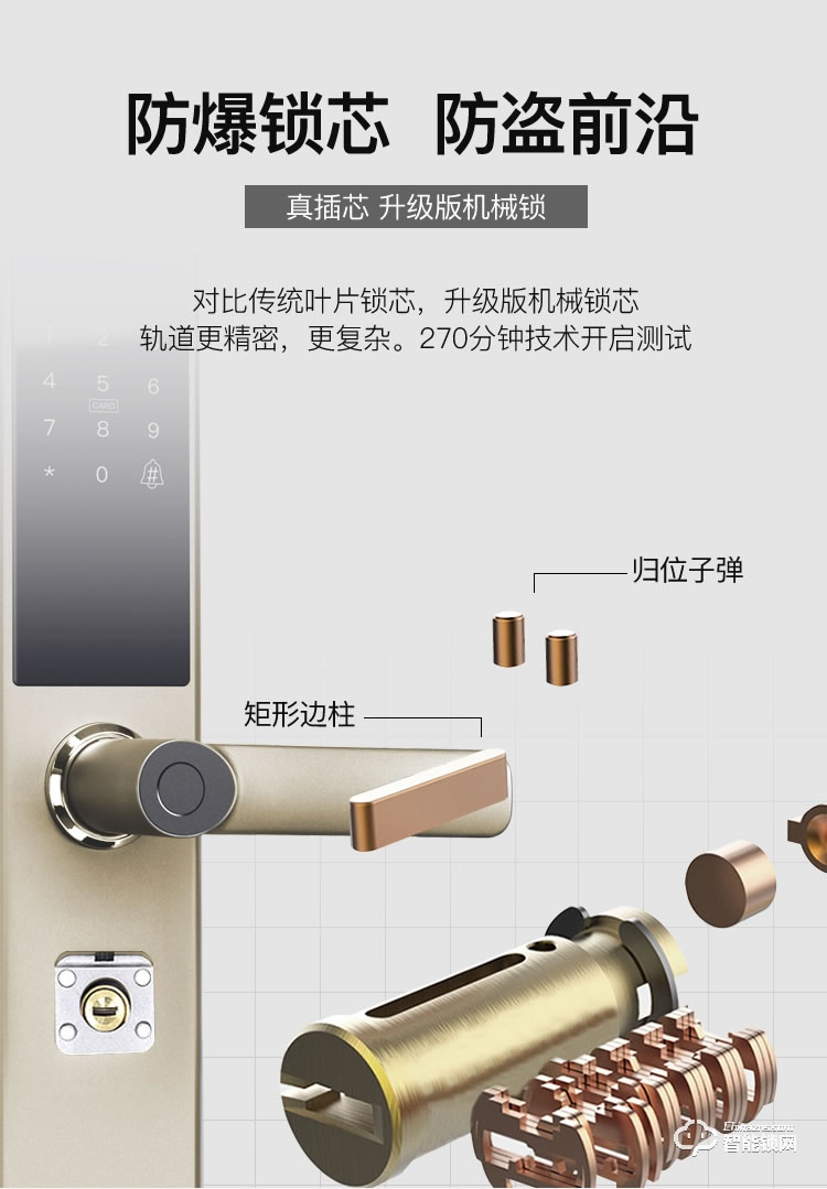 科思德智能鎖 K6-WIFI防盜門智能密碼指紋鎖