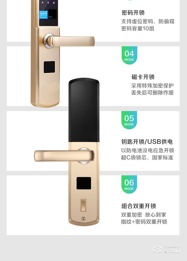 匠星智能鎖 JB300室內指紋鎖民宿密碼鎖