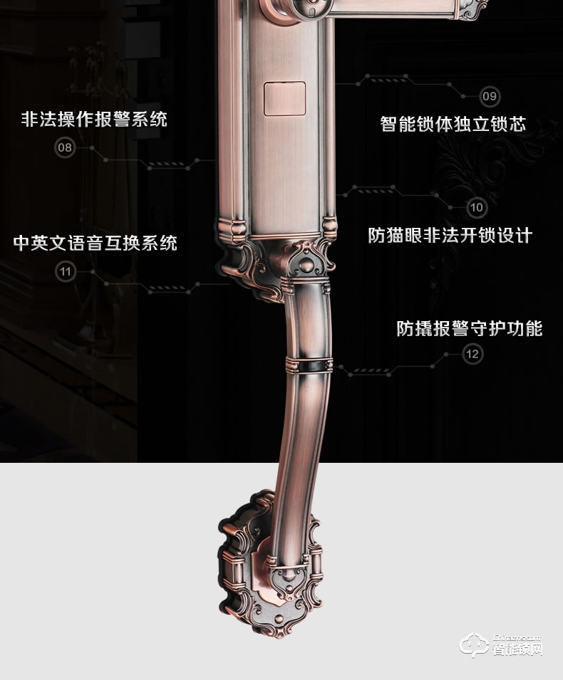 匠星智能鎖 JP2豪華別墅大門戶外密碼鎖