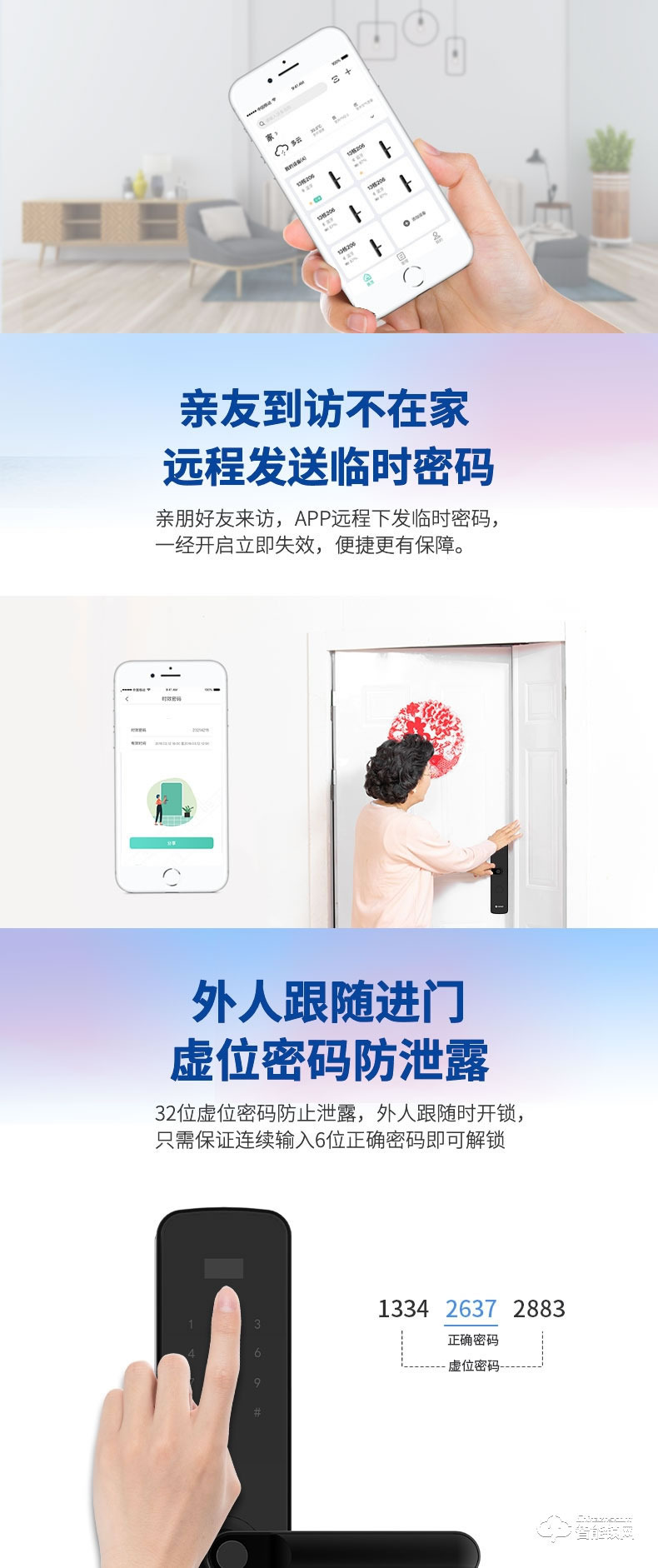 國民智能鎖 F1全鏡面防貓眼智能密碼鎖