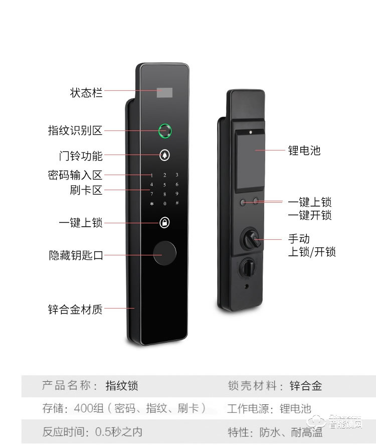 幻侶智能鎖 QZD700全自動(dòng)家用防盜門密碼鎖