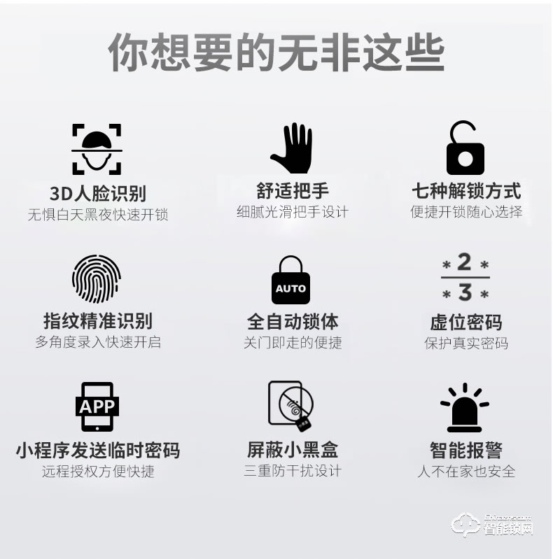 幻侶智能鎖  r2家用防盜門人臉識別智能鎖