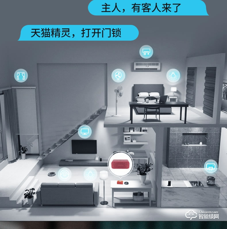 云訊智能鎖 M1H家用防盜門智能鎖電子密碼鎖