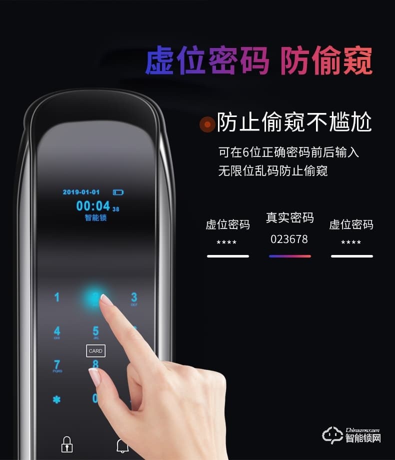 拓西智能鎖 TX-F5-2全自動推拉式智能密碼鎖