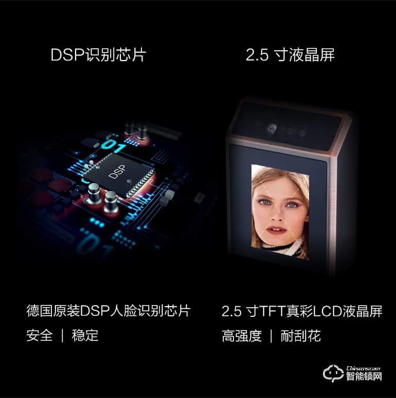 秘堡智能鎖  I系列全自動人臉識別密碼鎖