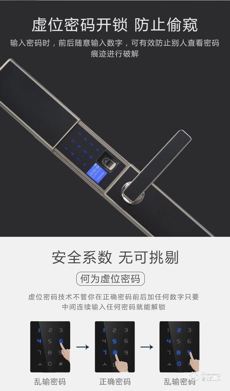 比利熊智能鎖 D3防盜門全自動密碼鎖