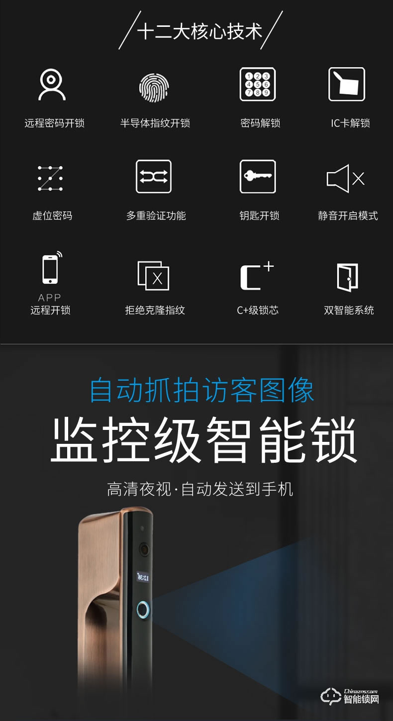 司浦特智能鎖 全自動指紋密碼鎖