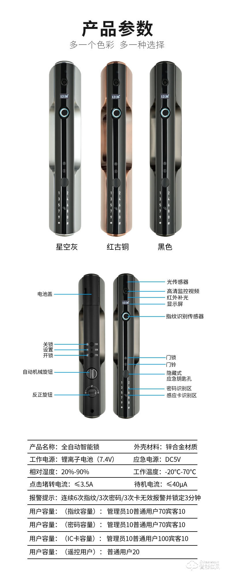 司浦特智能鎖 全自動指紋密碼鎖
