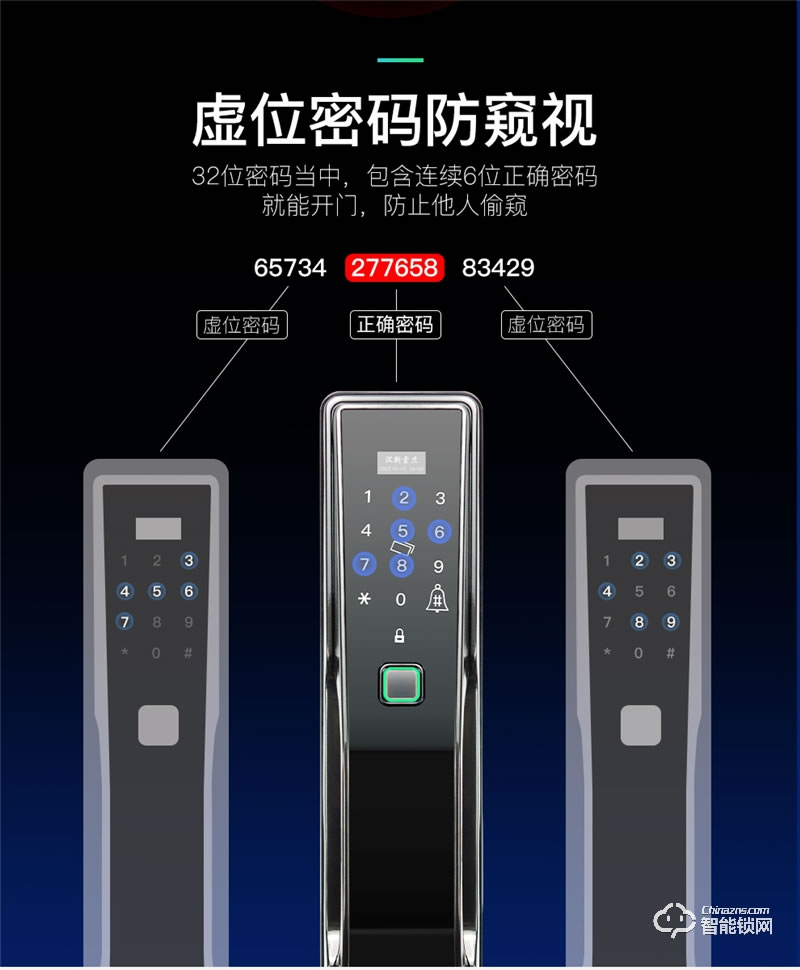 卓勵智能鎖 ZLZWS2防盜門鎖電子鎖密碼指紋鎖