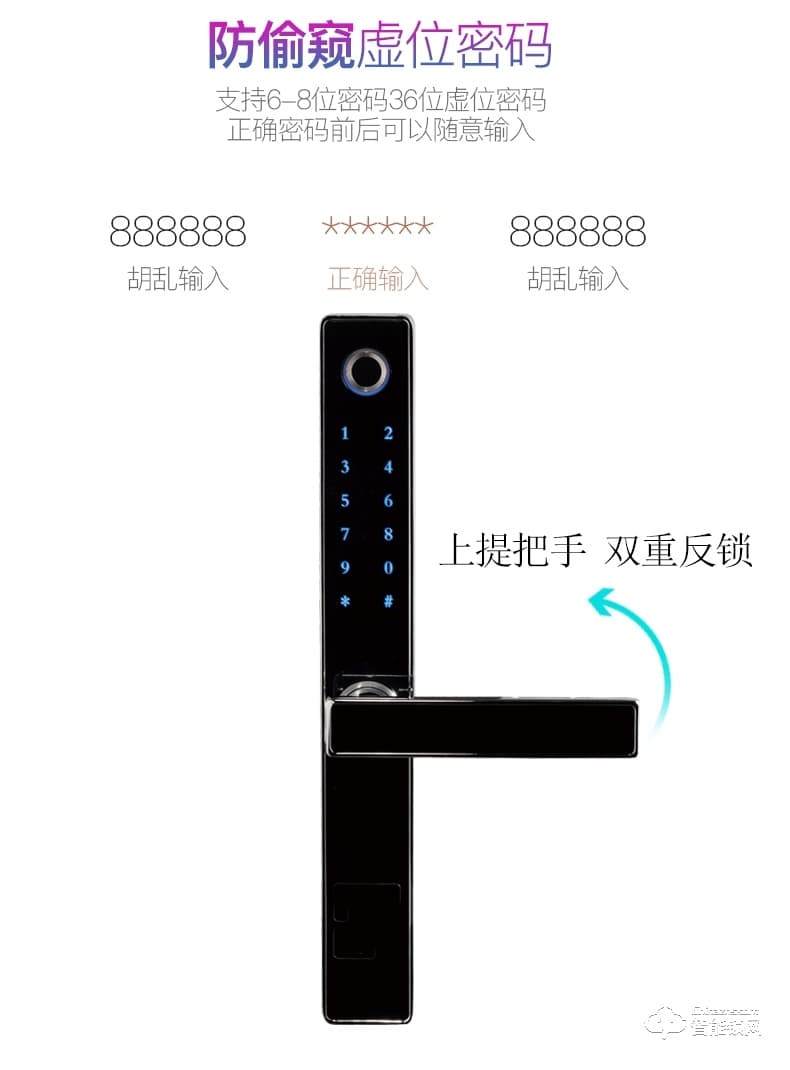 摩堅智能鎖 B-002斷橋鋁指紋鎖智能密碼鎖