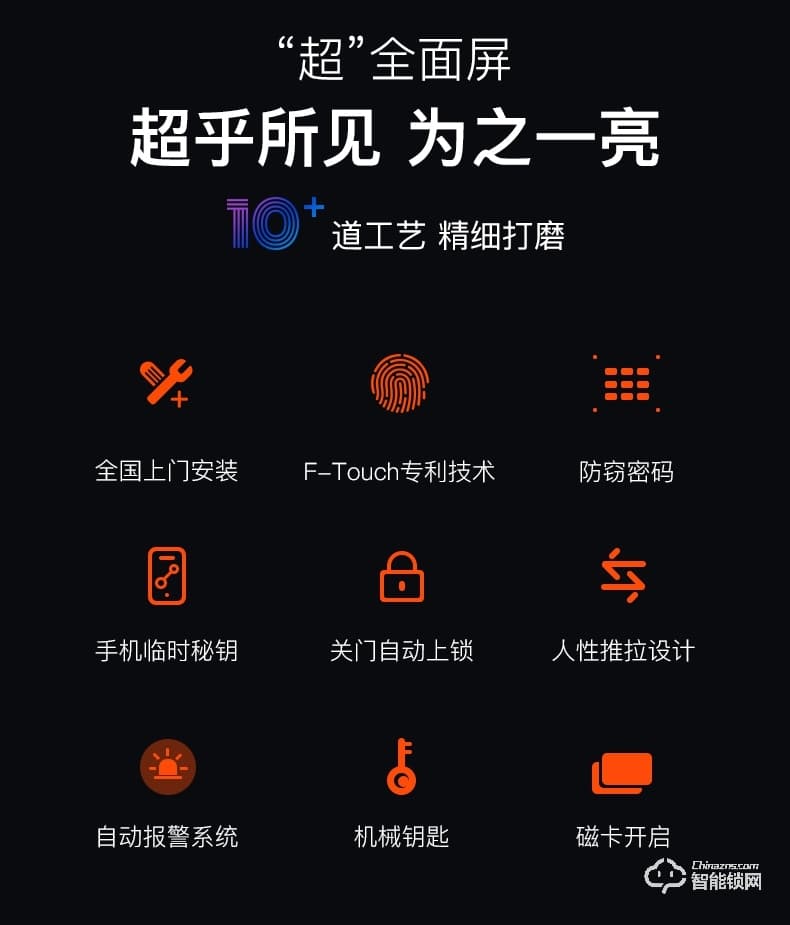 摩堅智能鎖 MJ002家用防盜門木門磁卡遠程鎖