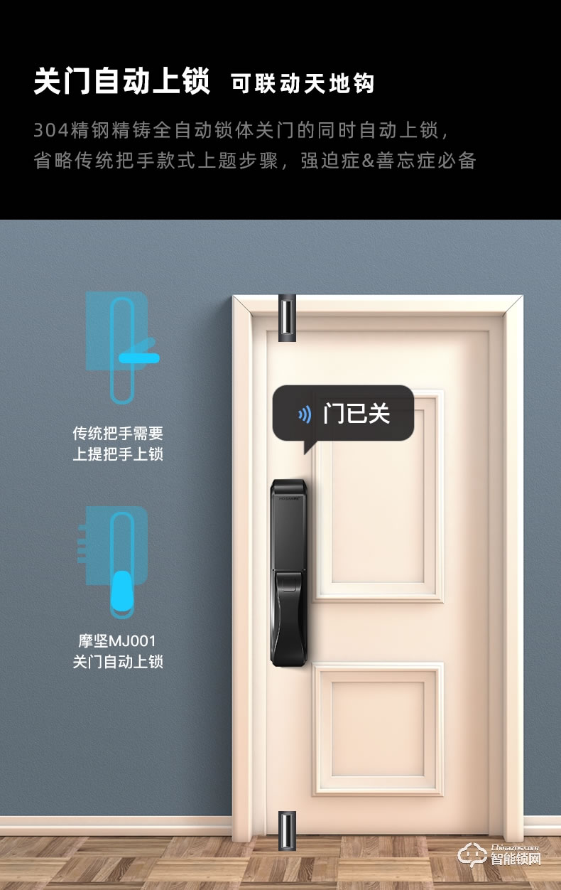 摩堅(jiān)智能鎖 MJ0001全自動智能鎖指紋鎖