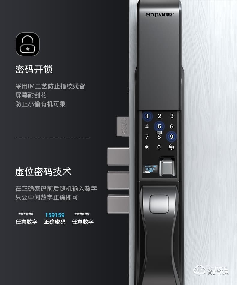 摩堅(jiān)智能鎖 MJ0001全自動智能鎖指紋鎖