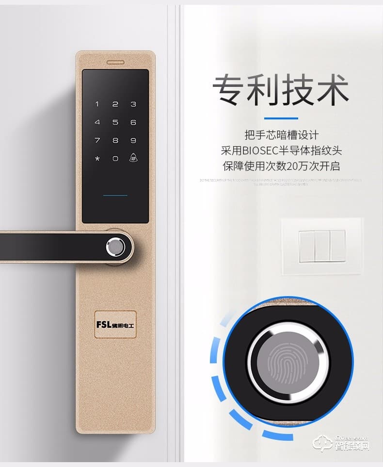 FSL智能鎖 Z1-M103家用防盜門電子門鎖正門鎖