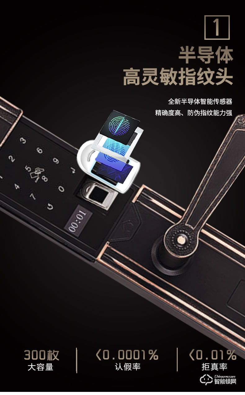 科羅格智能鎖 MG-625A自動大滑蓋別墅門指紋鎖智能鎖