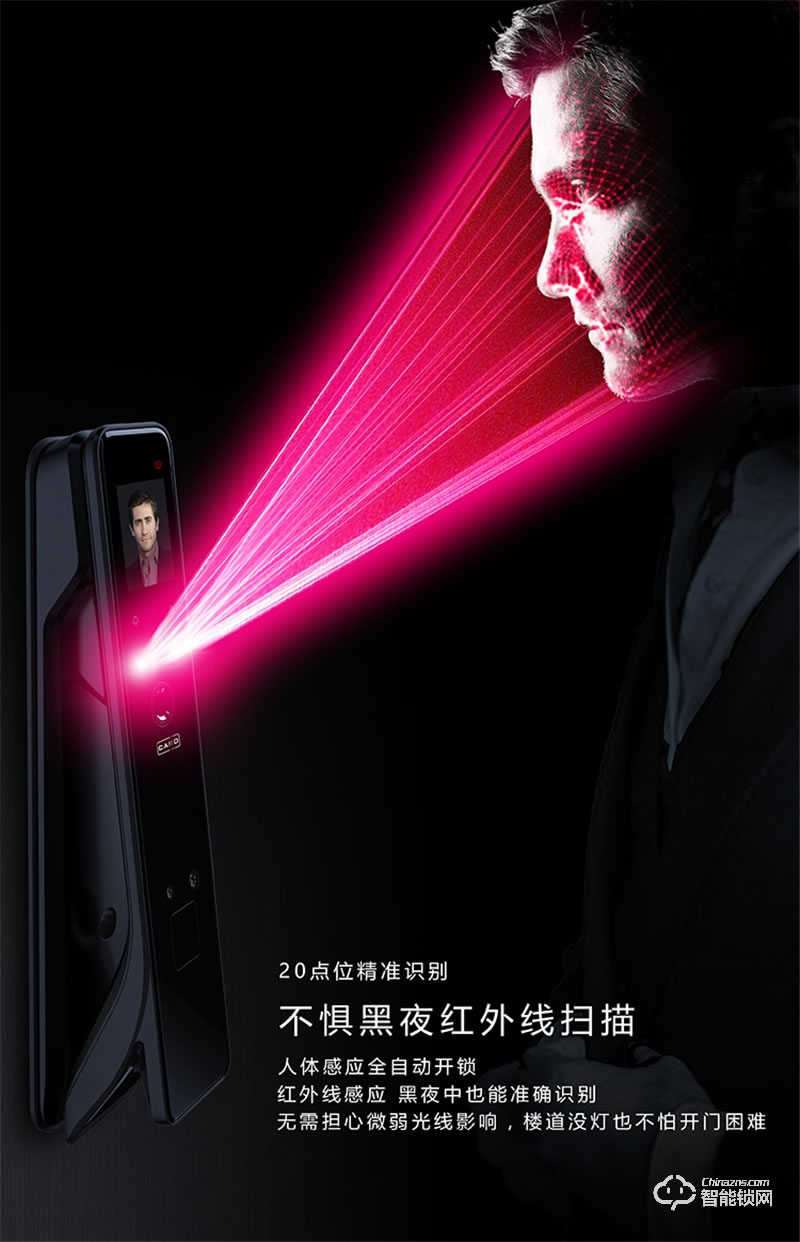 派普瑞智能鎖 MX全自動人臉識別鎖門鎖