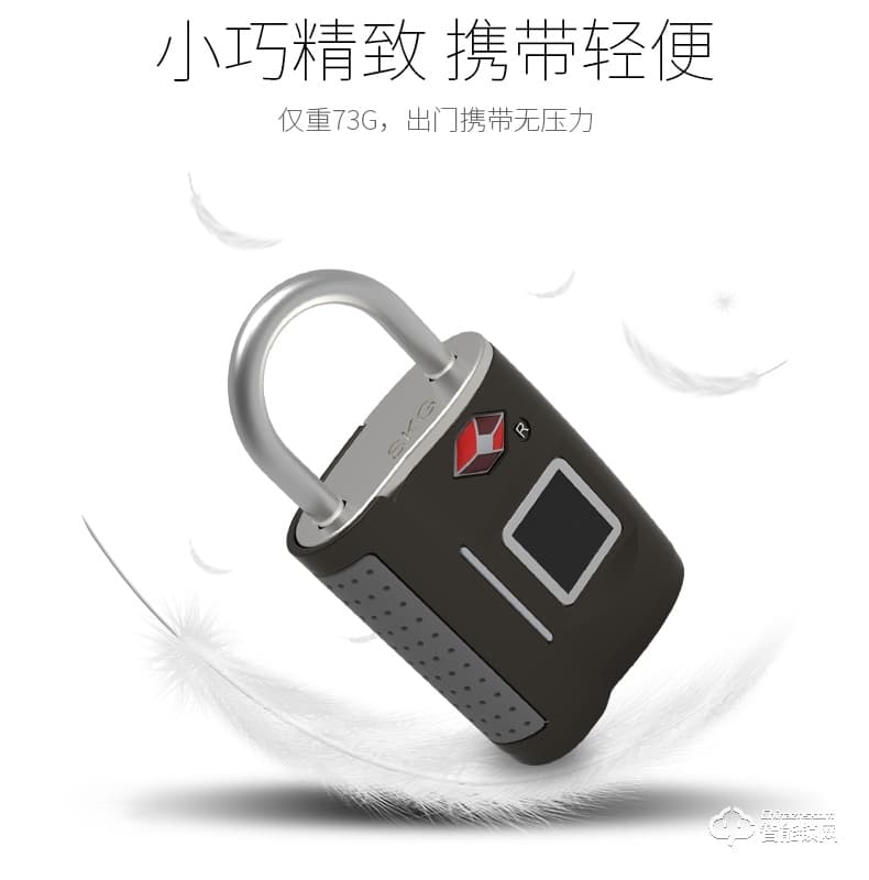 德典智能鎖  戶外旅行李箱包抽屜指紋掛鎖