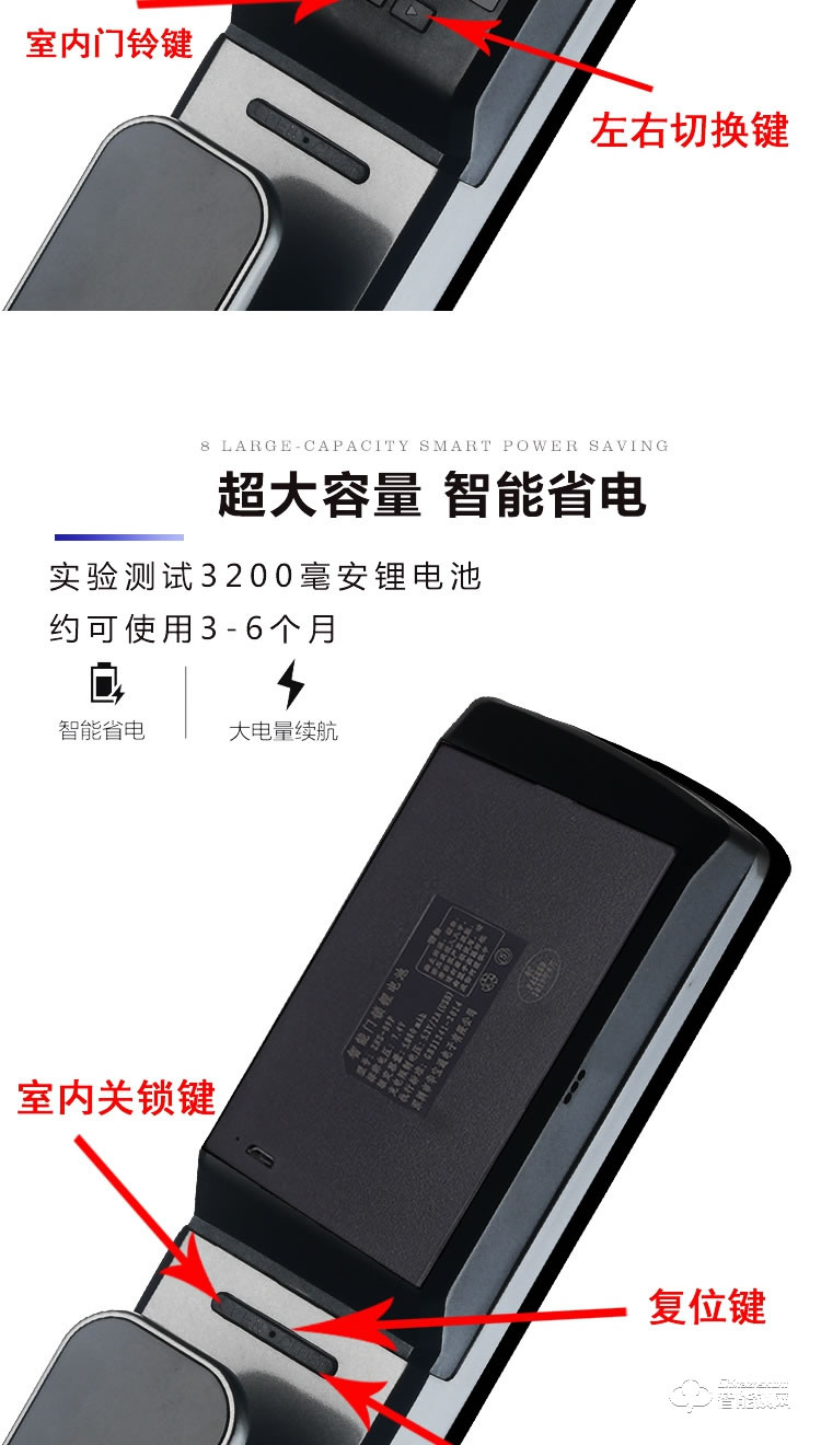 巨石智慧智能鎖 F5全自動可視家用指紋鎖