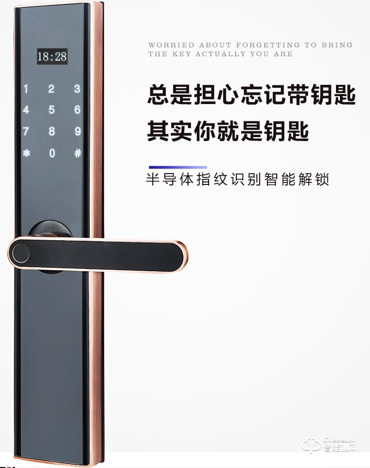 巨石智慧智能鎖 Z3木門防盜門智能鎖指紋鎖