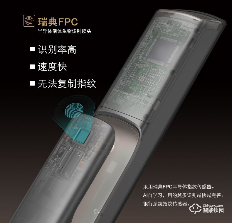 KLOCK智能鎖 一諾KLOCK500全自動推拉式指紋鎖