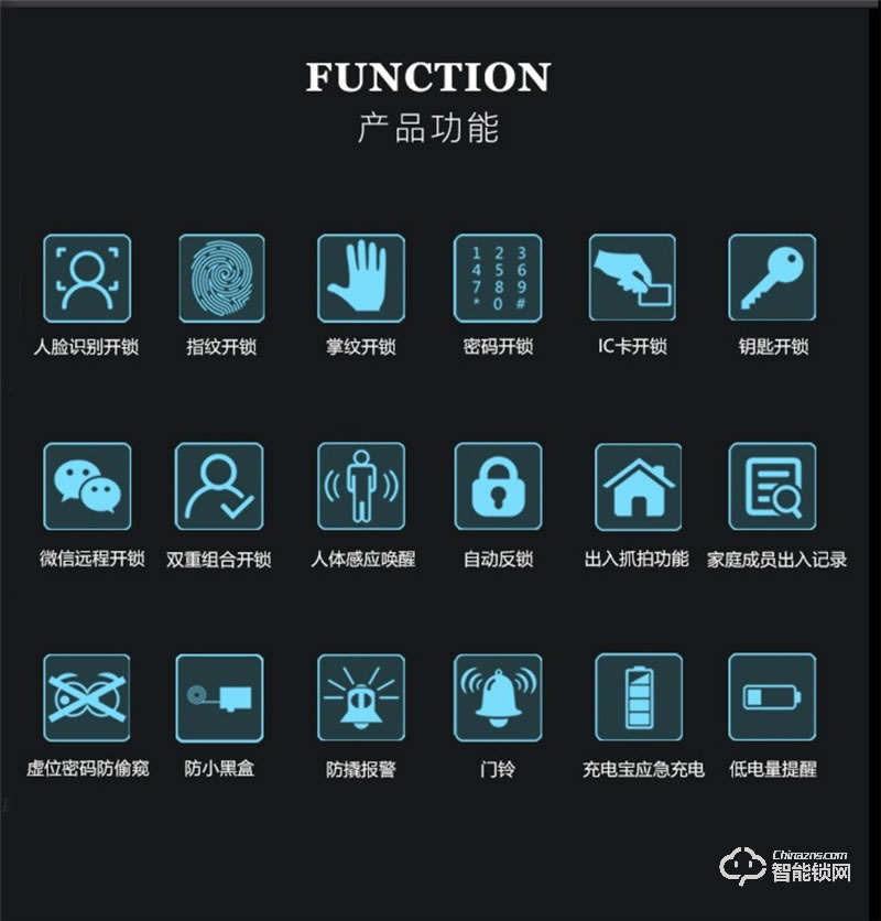 科林達(dá)智能鎖 K9S紅外人臉識(shí)別智能鎖