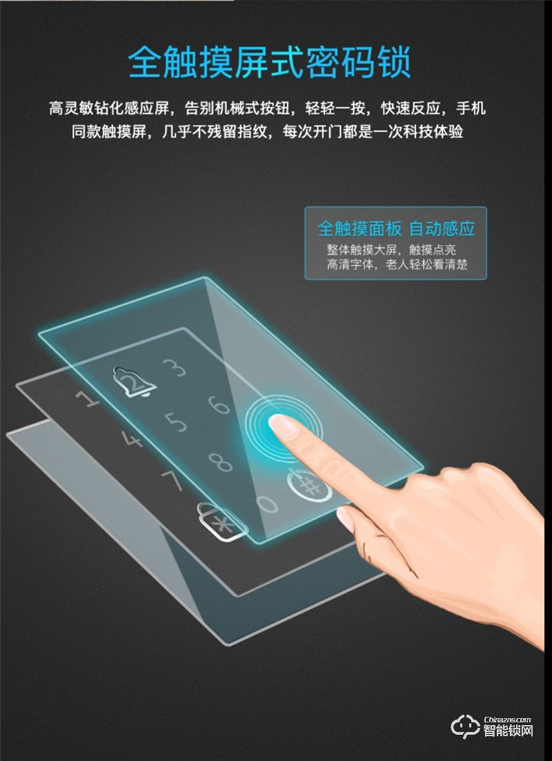 科林達(dá)智能鎖 K9S紅外人臉識(shí)別智能鎖