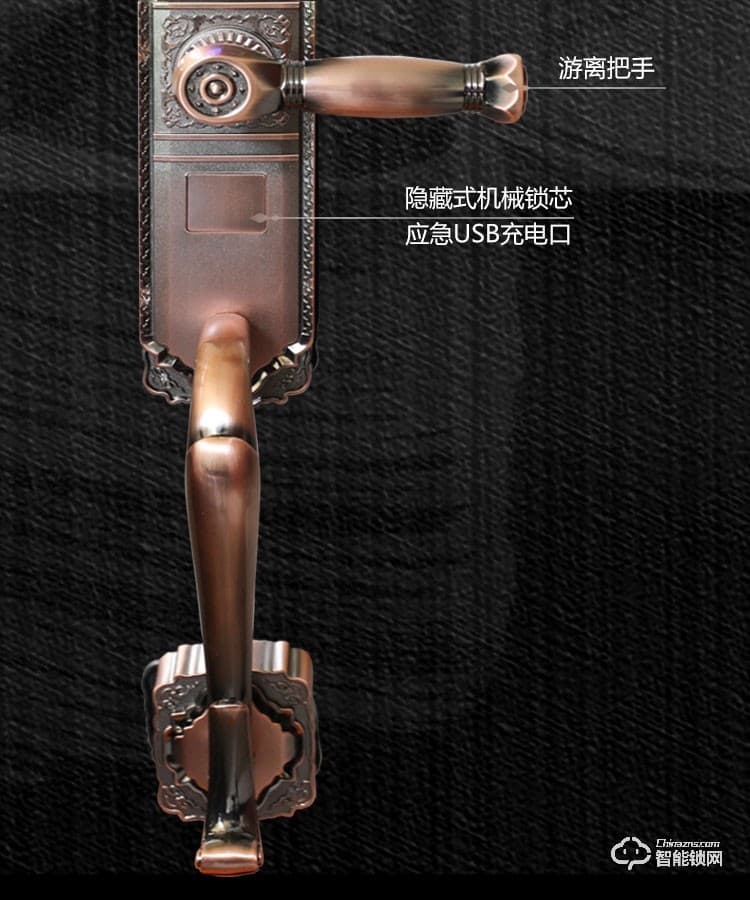 科林達智能鎖 K10豪華別墅大拉手智能指紋鎖