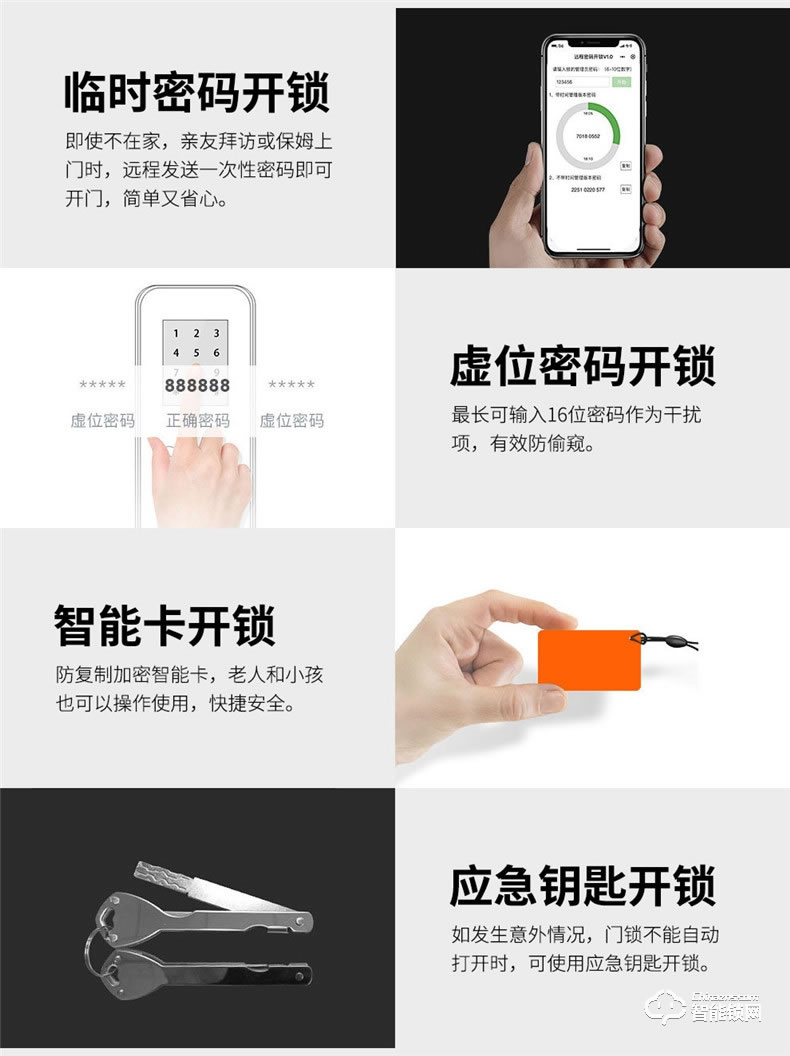 Housetek智能鎖 KZN-2全自動人臉識別智能門鎖