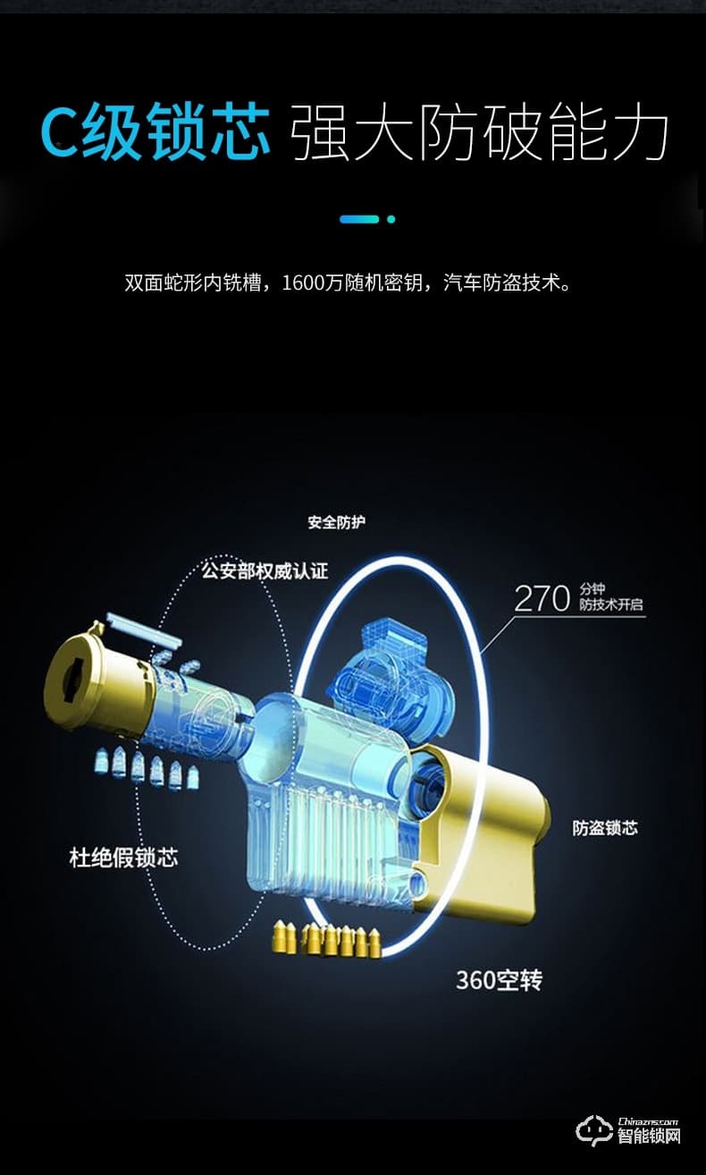 因特智能鎖 Y20家用防盜門鎖大門電子鎖