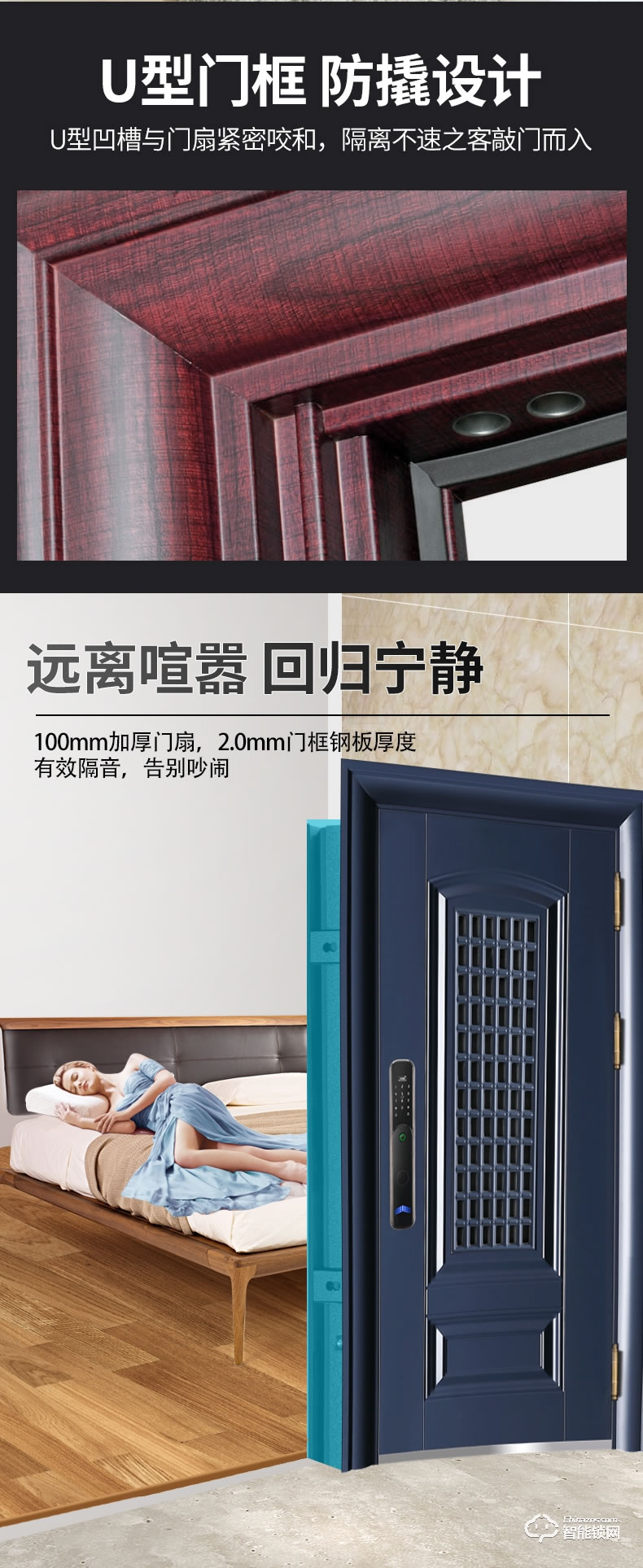 高雅居智能門 GYJ-藍(lán)色通風(fēng)門智能防盜門安全門
