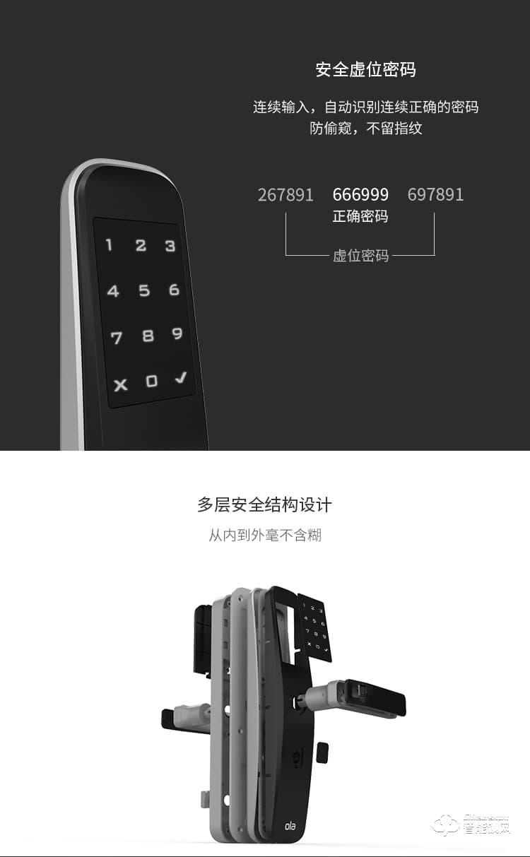 歐樂智能鎖 One家用防盜門鎖電子密碼鎖