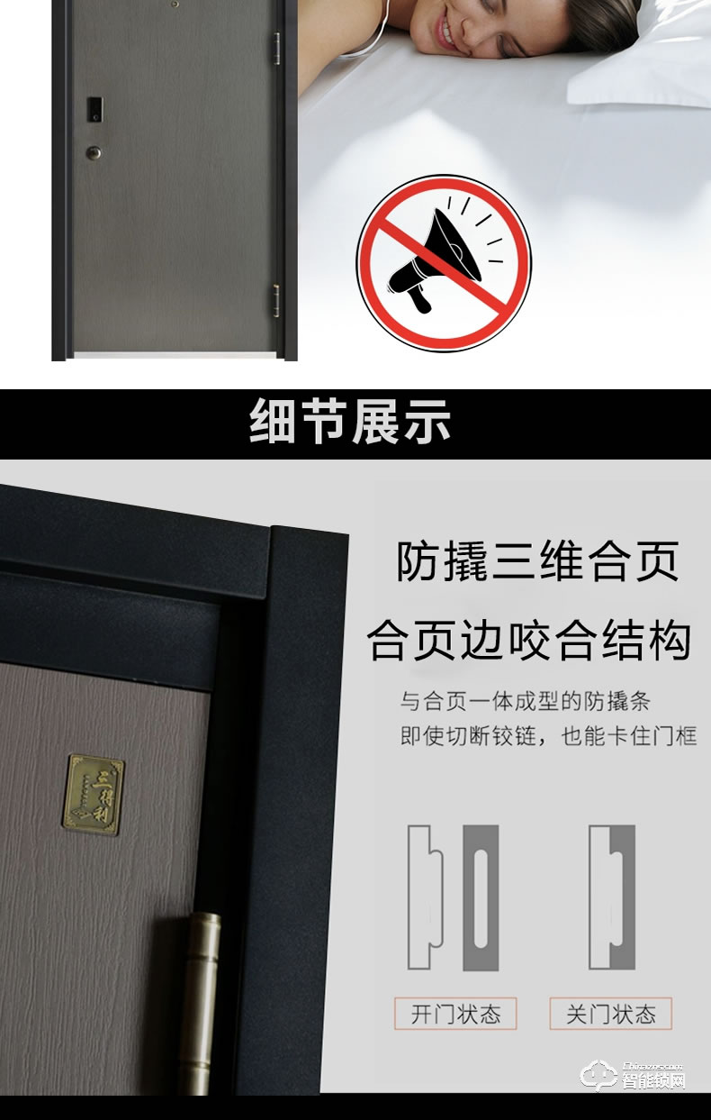 三得利智能門 SDL-BH01安全門進戶門單門家用智能門