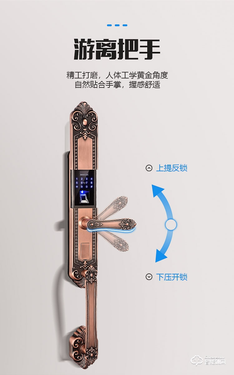 巴奈特智能鎖 D9別墅大門雙開門指紋密碼鎖