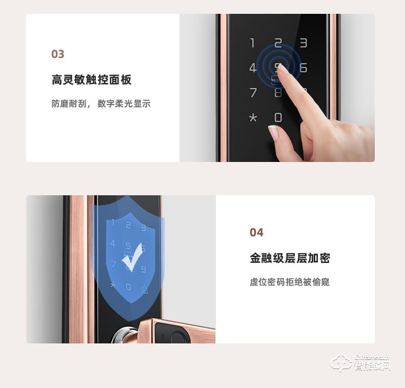 琨山通用智能鎖 D7家用防盜門視頻智能鎖