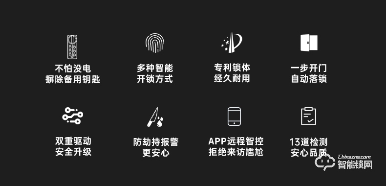 琨山通用智能鎖 W85家用防盜門木門全自動智能鎖