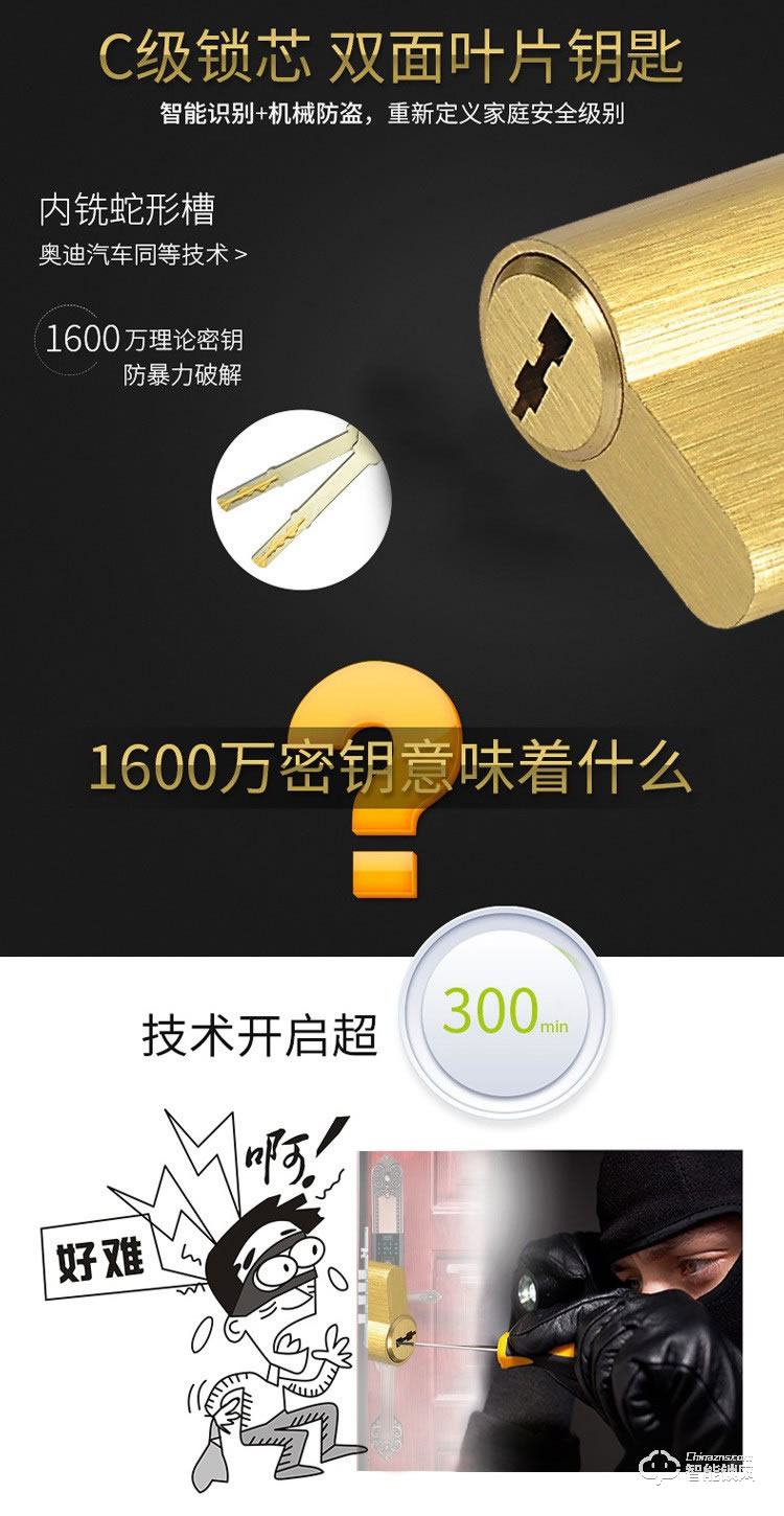 珈門智能鎖 X-9別墅大門智能鎖