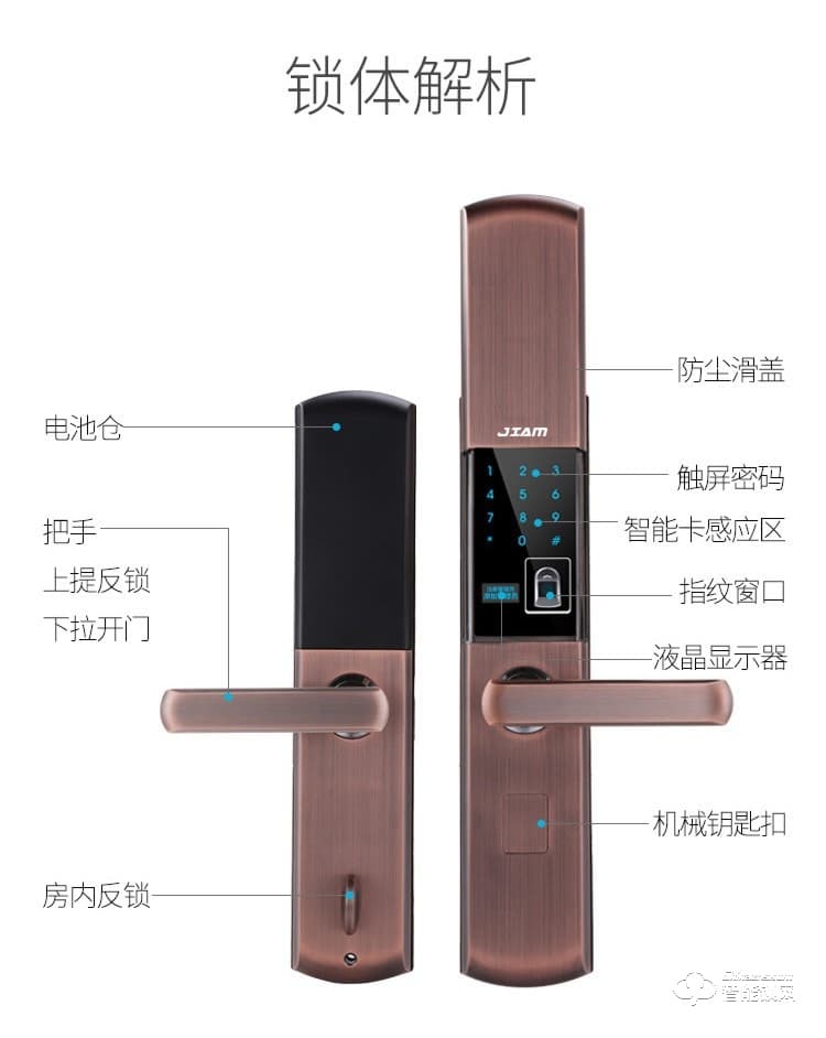 珈門智能鎖 JM-X10家用防盜門密碼鎖