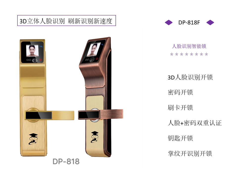 京博士智能鎖 DP-818人臉識別智能鎖