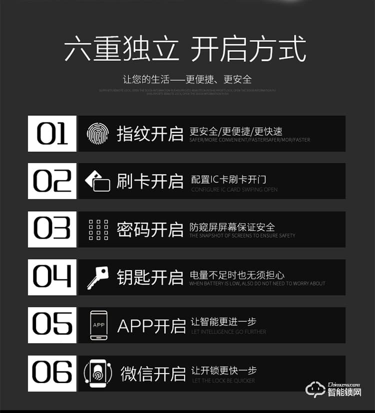 華智達智能鎖 E8家用防盜門刷卡感應鎖智能鎖